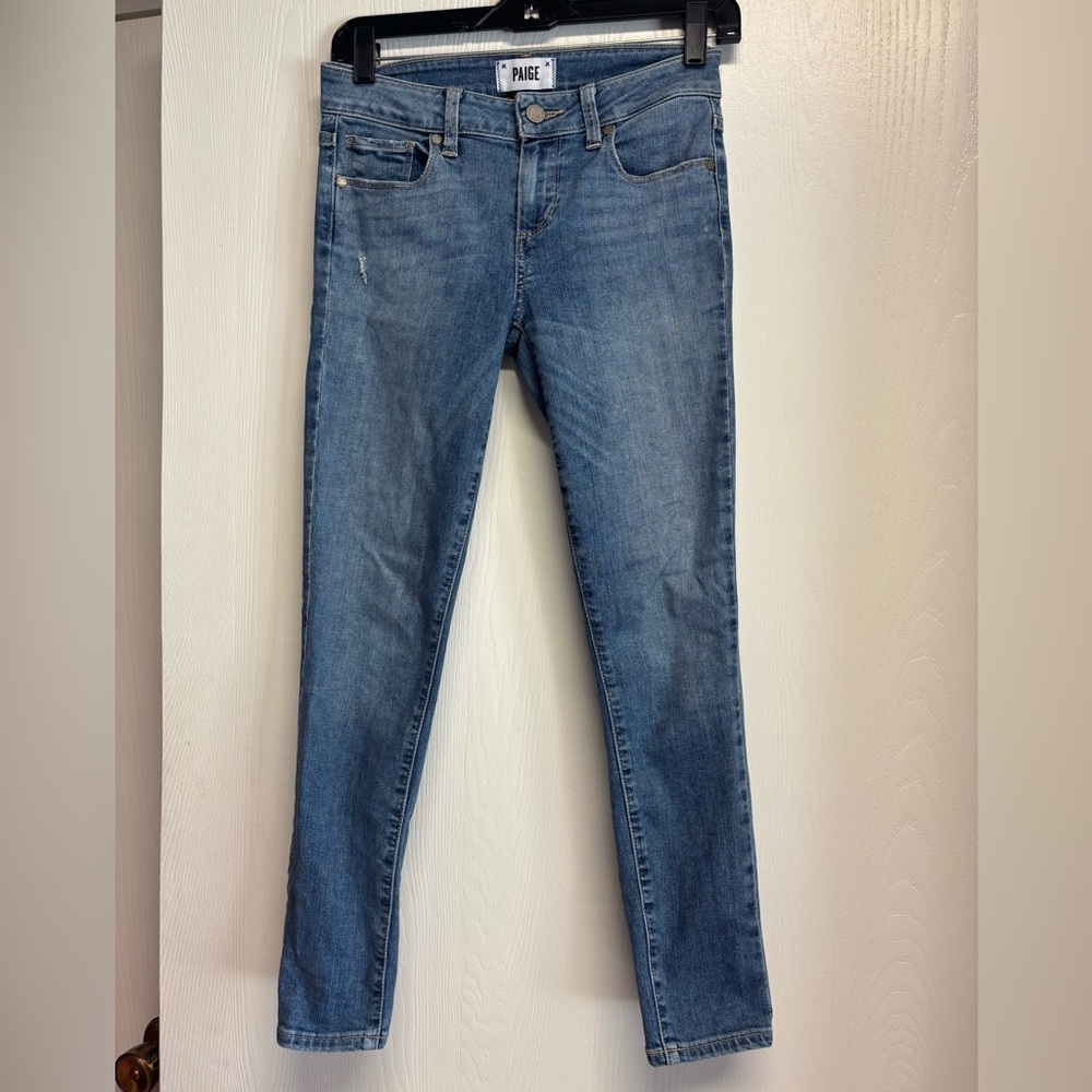 PAIGE Women's Light Blue‎ Verdugo Crop Skinny Jeans